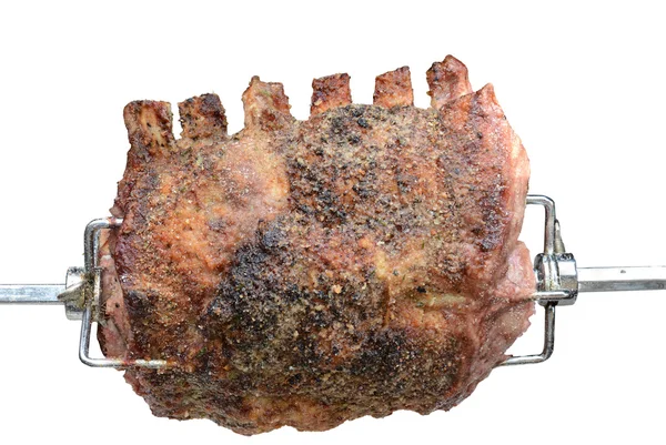 Isolierte Grill Schweinelende Braten — Stockfoto