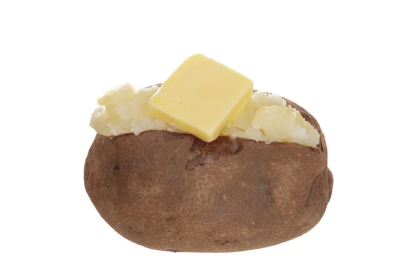 Isolerade bakad potatis med smör — Stockfoto