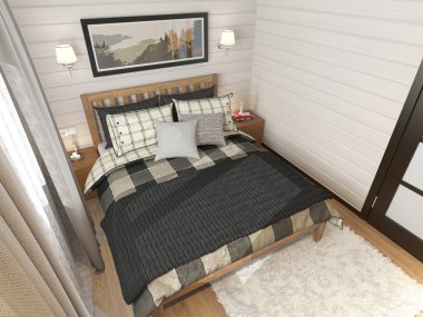 İç yatak odalı kır evi