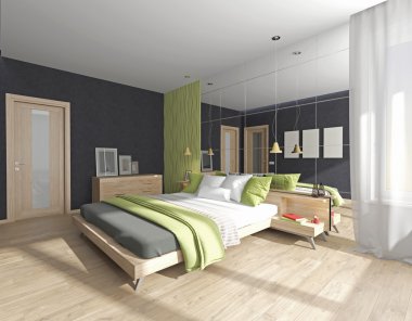 yatak odası iç ayna ile