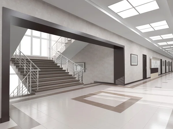 Hall with staircase Royalty Free Stock Photos