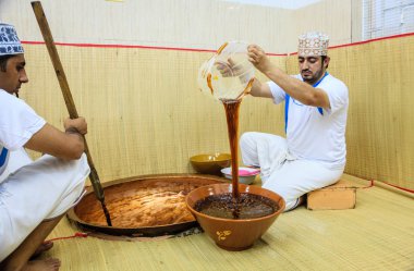 Making of Omani halwa clipart