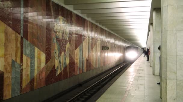 Moskova metro istasyonu — Stok video