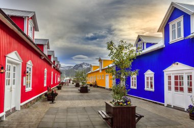 Küçük kasaba İzlanda'sokak