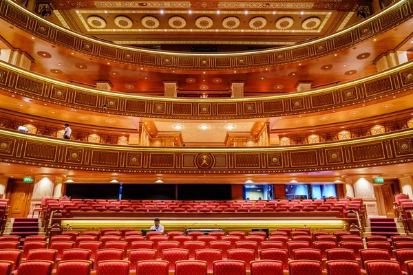 Маскат Оман Декабря 2016 Года Вид Изнутри Королевского Оперного Театра — стоковое фото