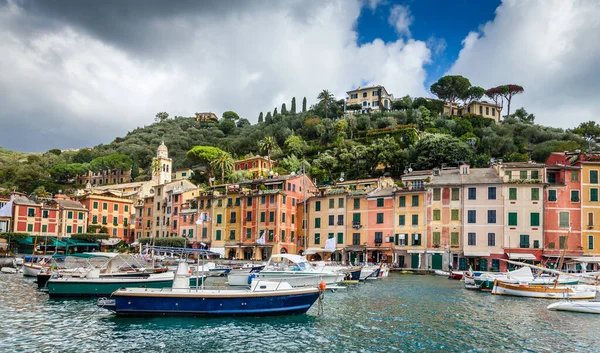 Wioska Rybacka Portofino Riwierze Włoskiej — Zdjęcie stockowe