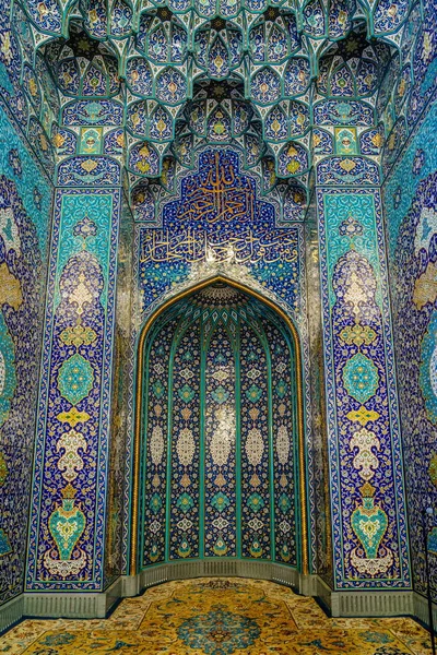 Mascate Omán Diciembre 2016 Mihrab Sala Oración Principal Gran Mezquita —  Fotos de Stock