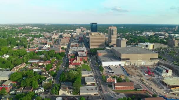 Luchtfoto Van Het Centrum Van Lexington Kentucky — Stockvideo