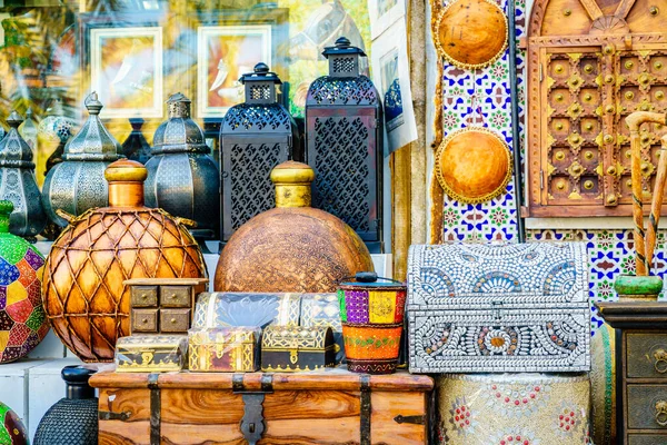 Exhibición Tienda Recuerdos Mercado Mascate Omán — Foto de Stock