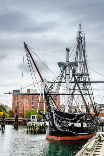 Boston 2020 Szeptember Történelmi Uss Constitution Világ Legrégebbi Használt Hadihajója — Stock Fotó