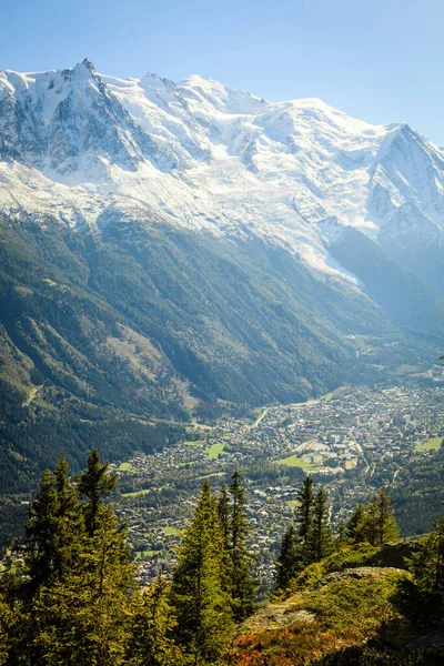 Scénický Pohled Alpy Údolí Chamonix Francii — Stock fotografie