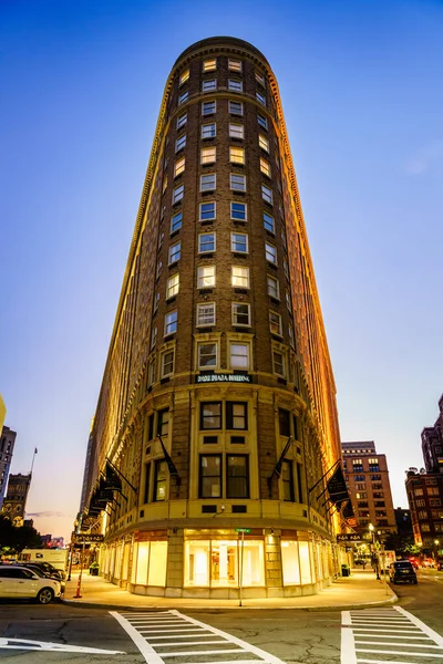 Boston Září 2020 Pohled Historický Park Plaza Hotel Centru Bostonu — Stock fotografie