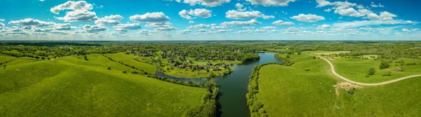Luftaufnahme Einer Wohngegend Einem See Der Nähe Von Georgetown Kentucky — Stockfoto