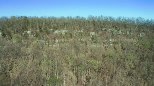 ケンタッキー州ベリアのピナクルズハイキングエリアの空中ビュー — ストック動画