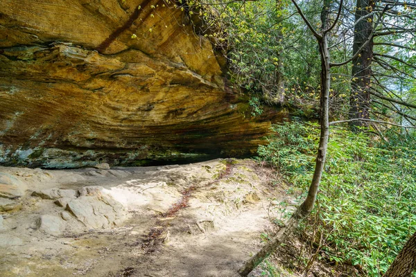 ケンタッキー州のレッド川渓谷で発見された砂岩層 — ストック写真