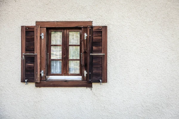 Fragment Wall House Swiss Alpine Village — Photo