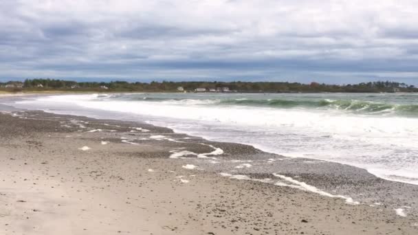 Cape Elizabeth Maine Deki Crescent Beach State Park Panoramik Manzarası — Stok video