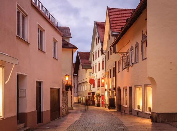 Abendliche Straßenszene Der Stadt Füssen — Stockfoto