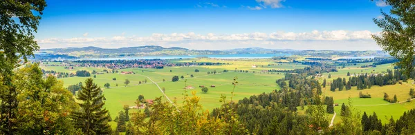 Vista Panorámica Del Campo Cerca Schwangau Baviera Alemania — Foto de Stock