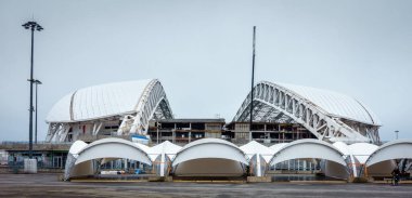 Sochi, Adler, Rusya, 14 Nisan 2016: 2015 Kış Olimpiyatları 'ndan sonra Soçi Olimpiyat Parkı' ndaki Fisht stadyumunun görüntüsü