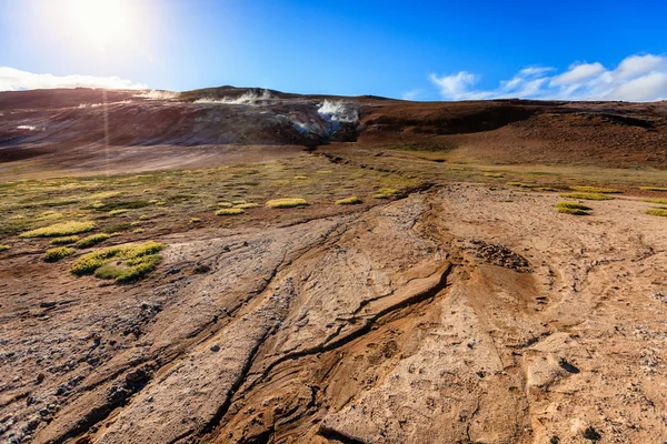 Hverir pola geotermalne — Zdjęcie stockowe
