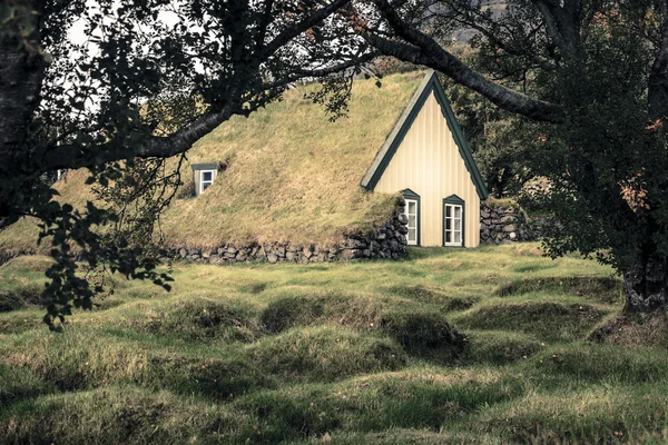 Hofskirkja torf-top church — Stockfoto