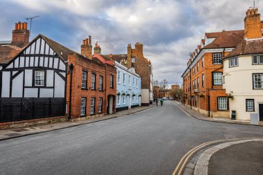 Eton, İngiltere 'deki High Street' e bakın.