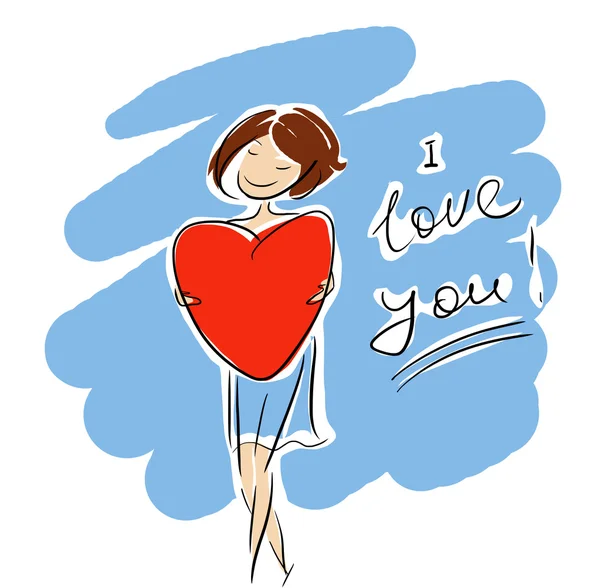 I love you girl — Stock Photo, Image