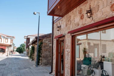 Türkiye 'de bir evin dış cephesi. konsept mimari ve inşaat kültürü