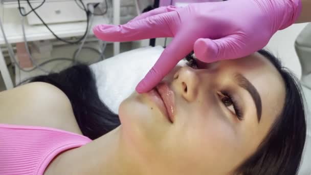 Procedimento Aumento Labial Por Cosmetologista Centro Spa Médico Trata Área — Vídeo de Stock