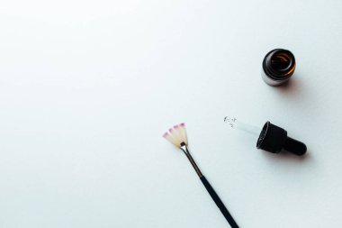 brush and bubble with himmise peeling. Cosmetology and spa concept