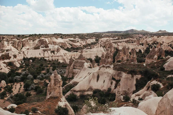 Kapadokya Goreme Köyü Güvercin Vadisi Dağdaki Şehir — Stok fotoğraf