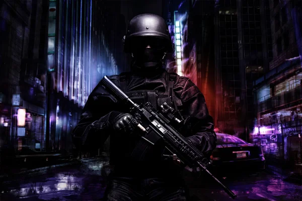 Spec ops polizist — Stockfoto