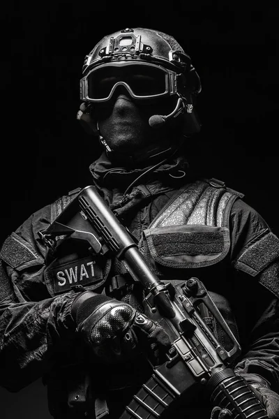 Agente di polizia SWAT — Foto Stock