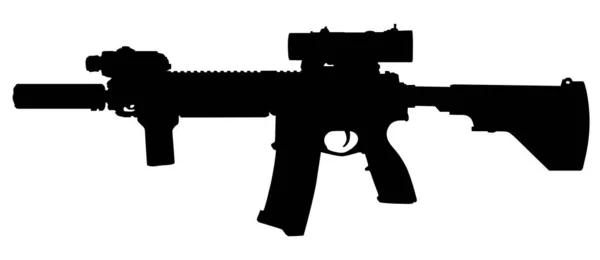 Asalto rifle vector aislado — Vector de stock
