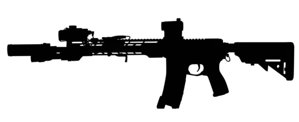 Asalto rifle vector aislado — Archivo Imágenes Vectoriales