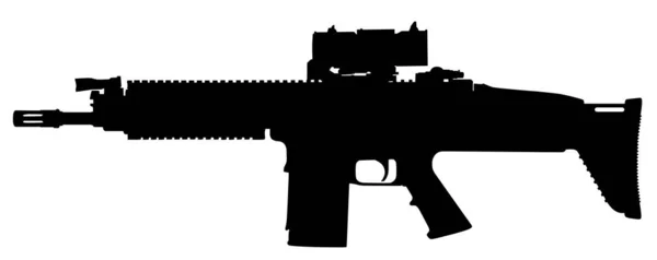 Vecteur de fusil d'assaut isolé — Image vectorielle