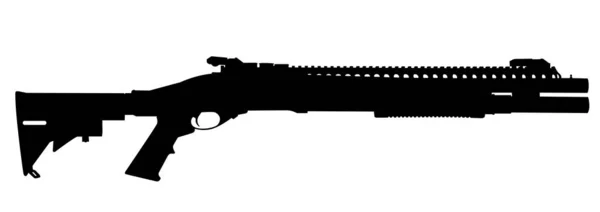 Shotgun vector silhouette — 스톡 벡터