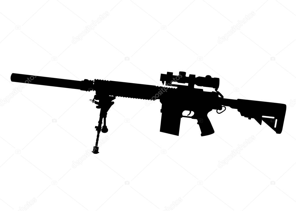 sniper rifle symbol silhouette