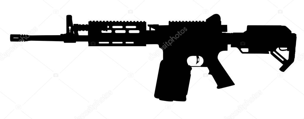 machine gun symbol silhouette