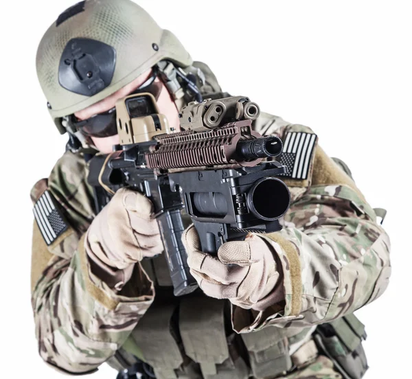 United States Army ranger with grenade launcher — Stock Photo, Image