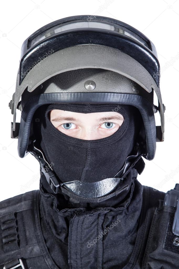 Cagoule noire de protection des forces spéciales de la police russe