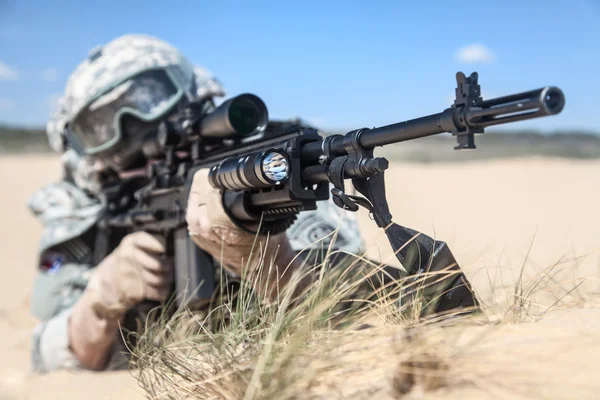 Marksman in actie — Stockfoto