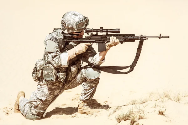 Marksman in actie — Stockfoto