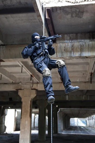 Rappeling assault — Stock Photo, Image