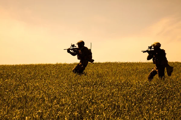 Soldados jagdkommando forças especiais — Fotografia de Stock