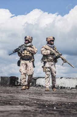 Navy SEALs in action clipart