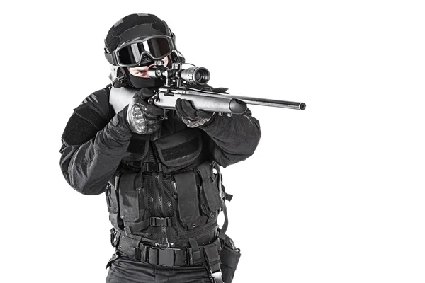 Офицер полиции SWAT — стоковое фото