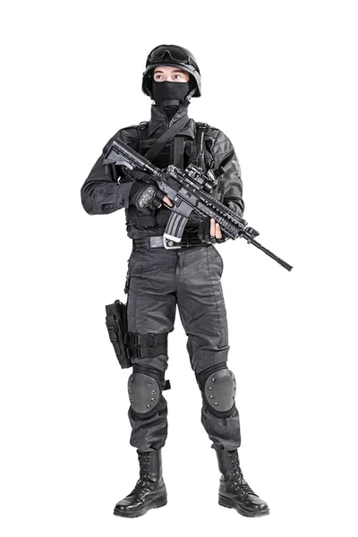 Agente di polizia SWAT — Foto Stock