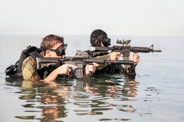 Navy SEAL frogmen clipart